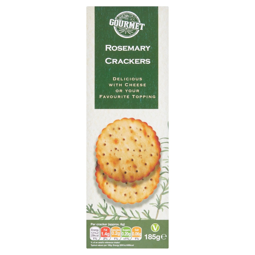 [94344] Gourmet Rosemary Crackers 185g