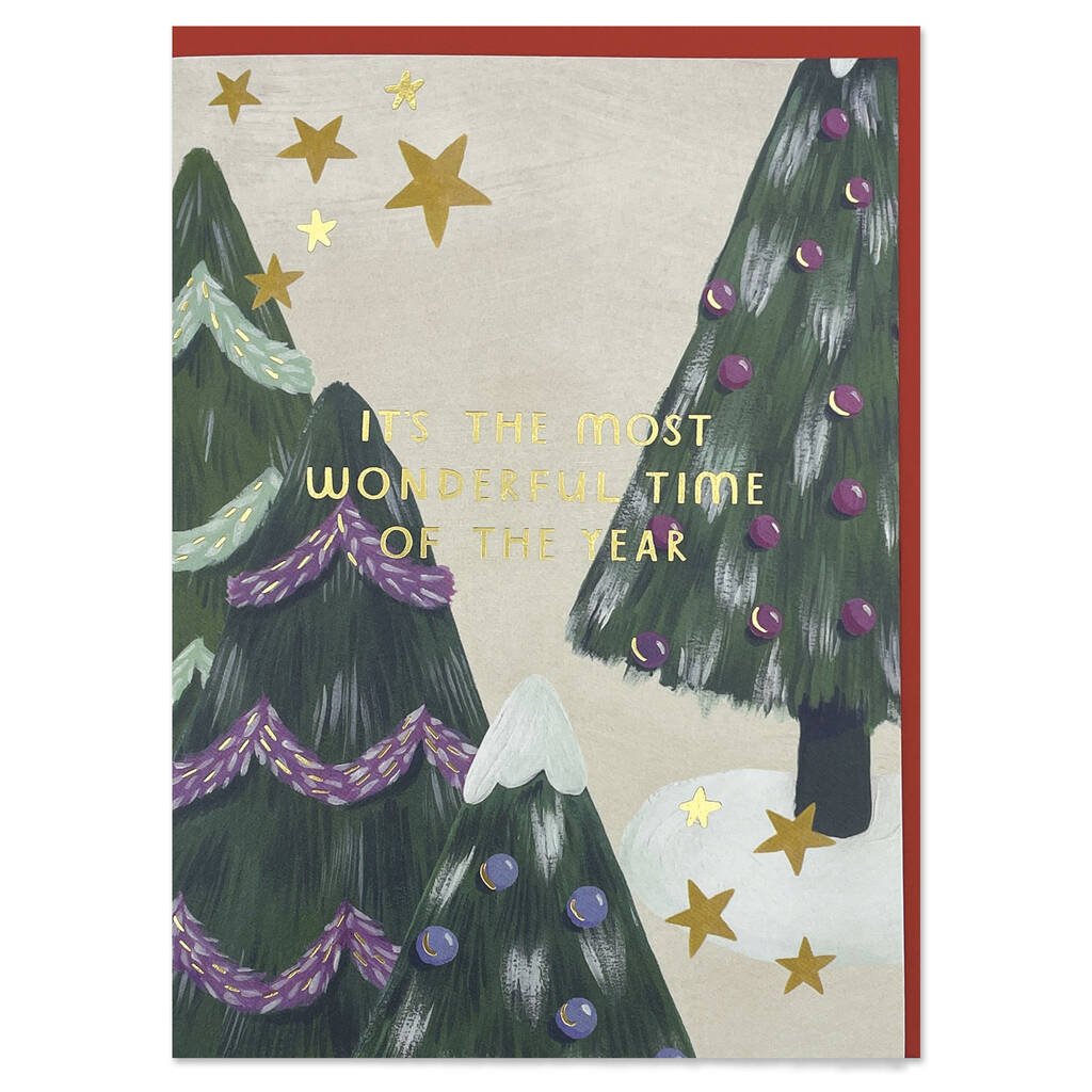 [4RAS92] Raspberry Blossom It's the Most Wonderful Time of the Year Card