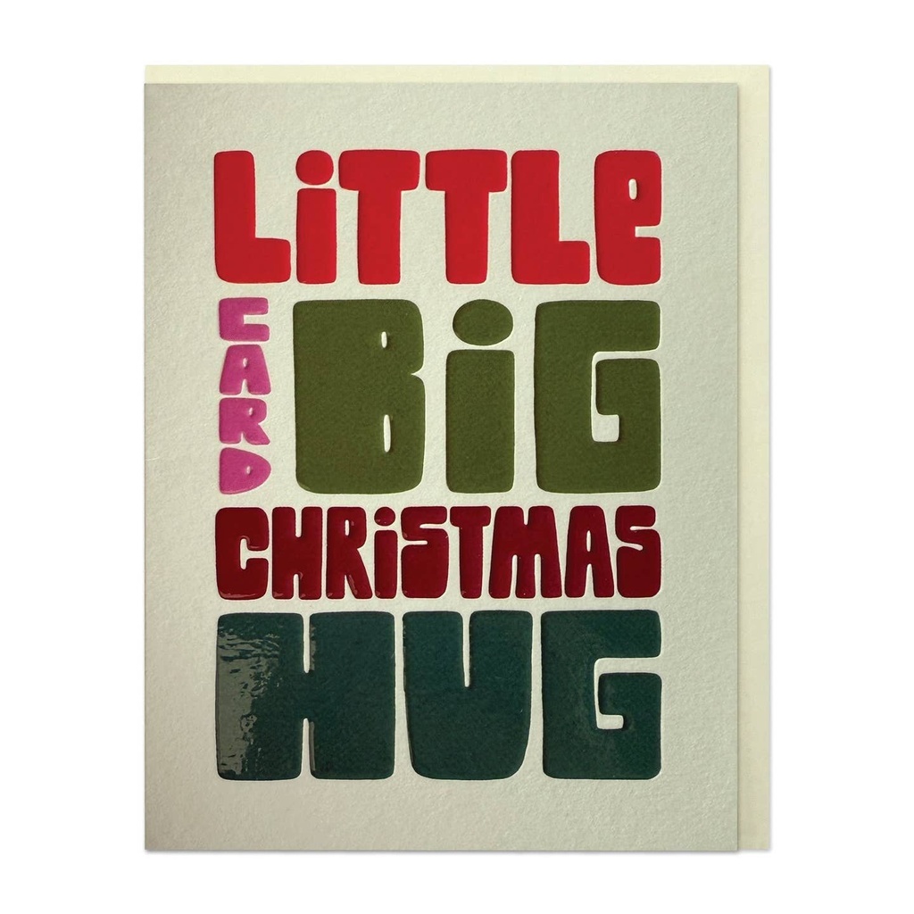 [4RAS83] Raspberry Blossom Little Big Christmas Hug Card
