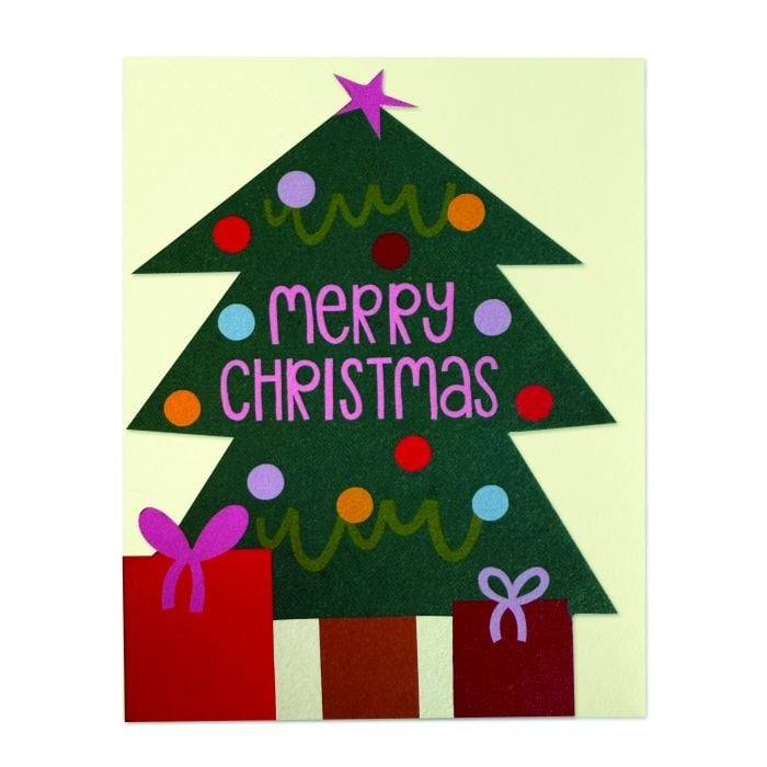 [4RAS84] Raspberry Blossom Merry Christmas Card