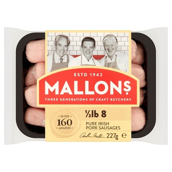 Mallons Pork Sausages 227g