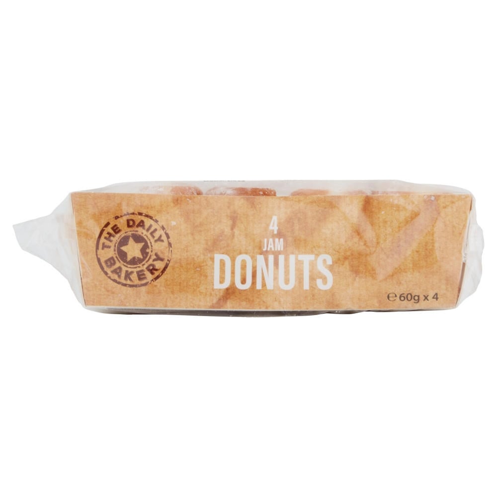 [100136] The Daily Bakery 4pk Jam Donuts