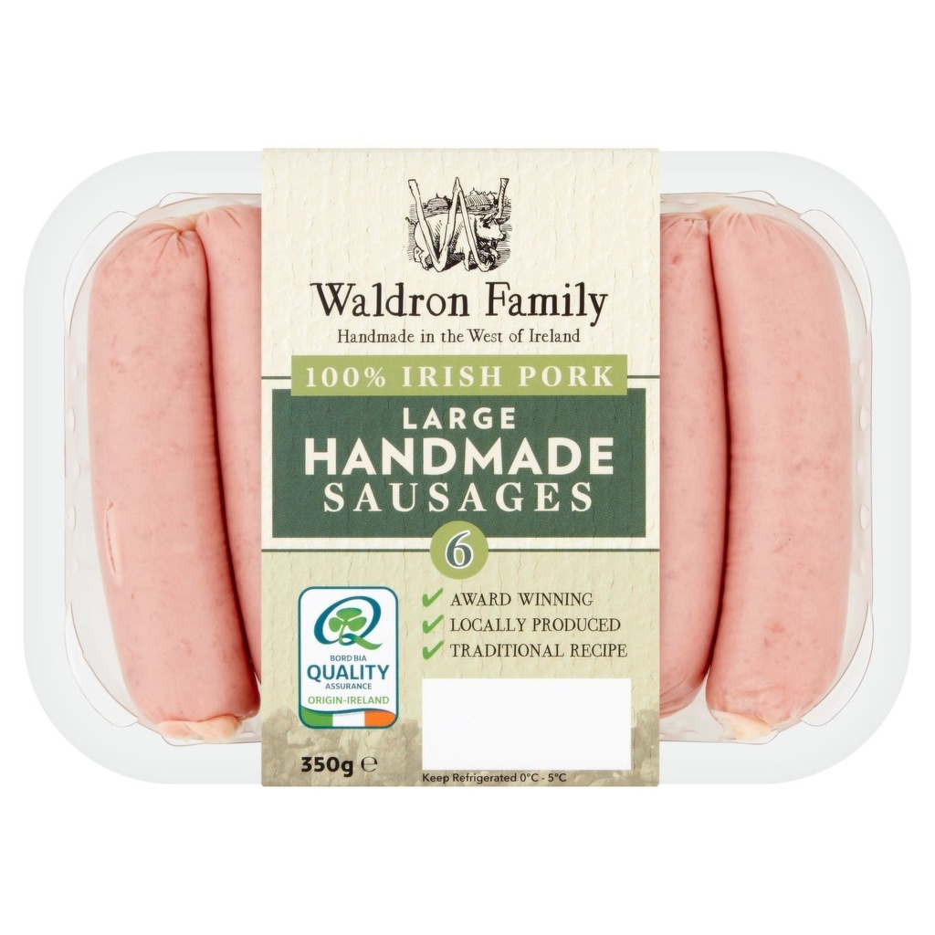 [710008] Waldron Family 6 Large Handmade Sausages 350g