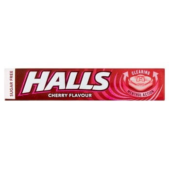 [100449] Halls Sugar Free Cherry Menthol Sweets 32g