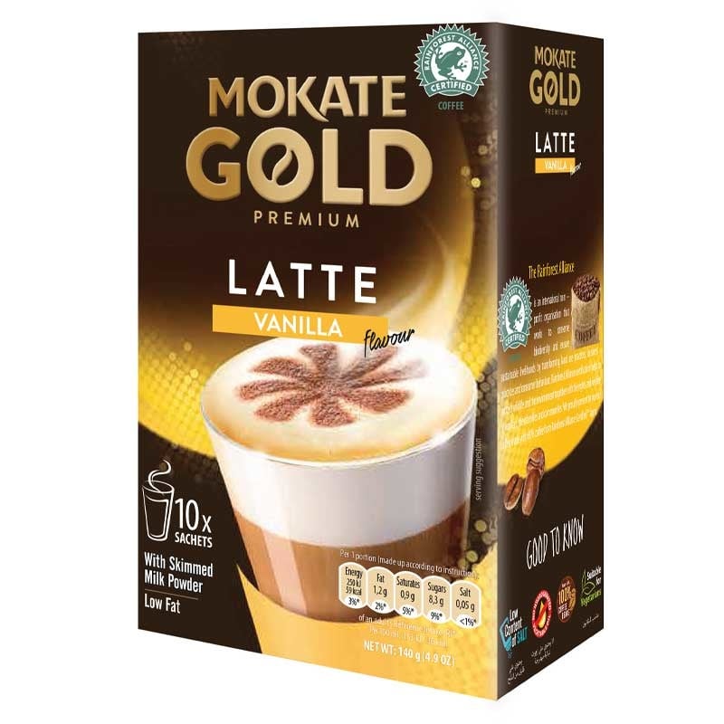 Mokate Gold Vanilla Latte 10 Pack 140g