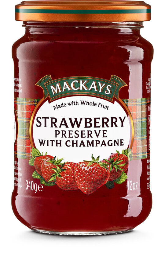 Mackays Strawberry Preserve with Champagne 340g