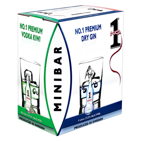 No.1 Minibar Vodka - Tropical - Kiwi & Gin | 37,5% | 3L Bag in Box