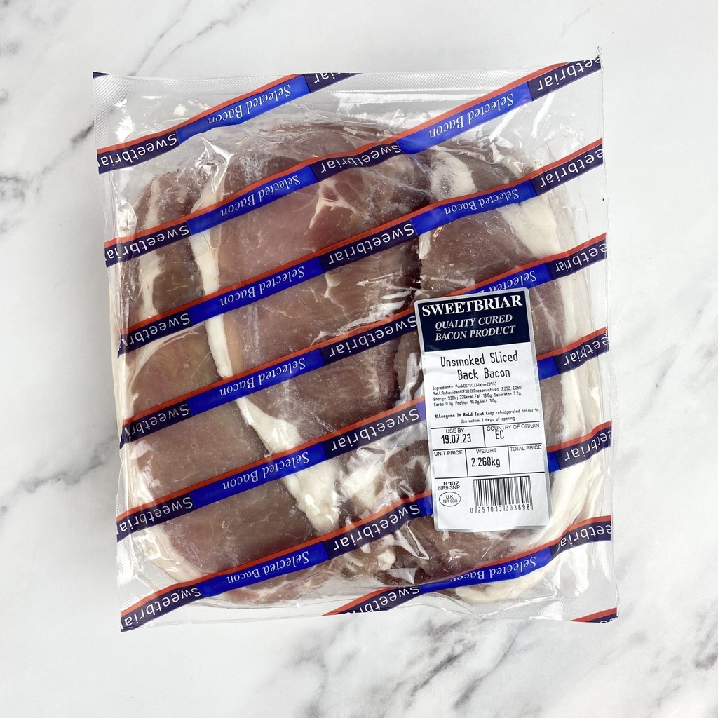 Unsmoked Back Bacon 2kg