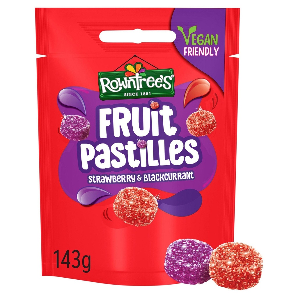 Rowntrees Fruit Pastilles Strawberry & Blackcurrant 143g