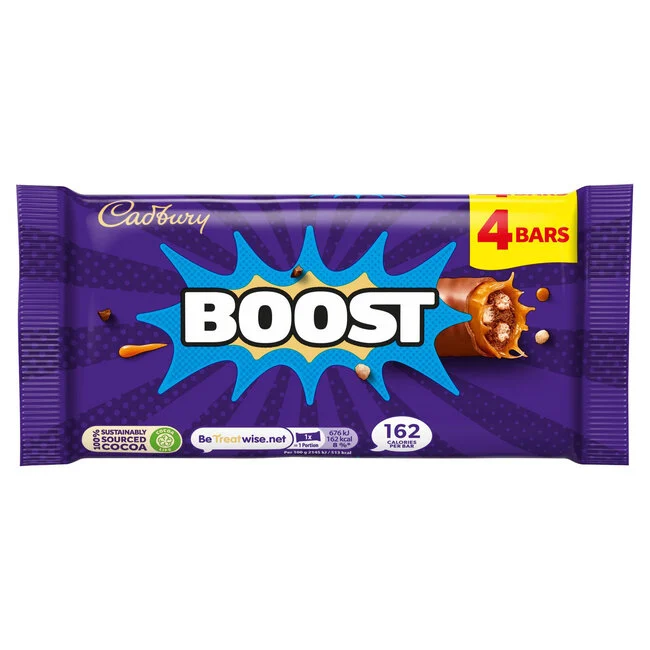 Cadbury Boost Chocolate Bar 4 Pack 126g