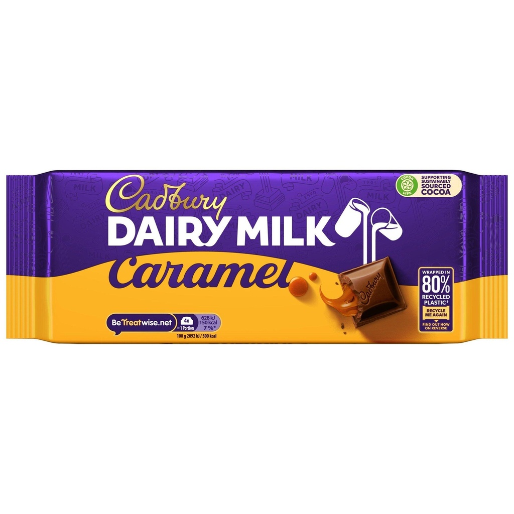 [114820] Cadbury Dairy Milk Caramel Chocolate Bar 180g