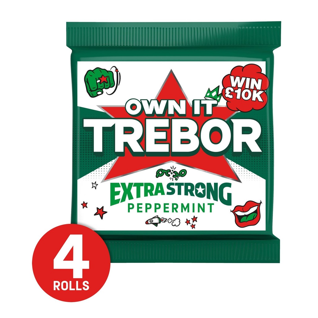 Trebor Extra Strong Peppermint Mints 4pk