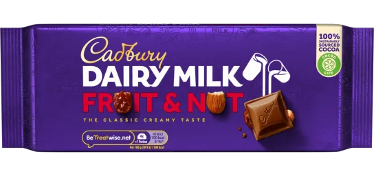 Cadbury Dairy Milk Fruit and Nut Chocolate Bar 180g