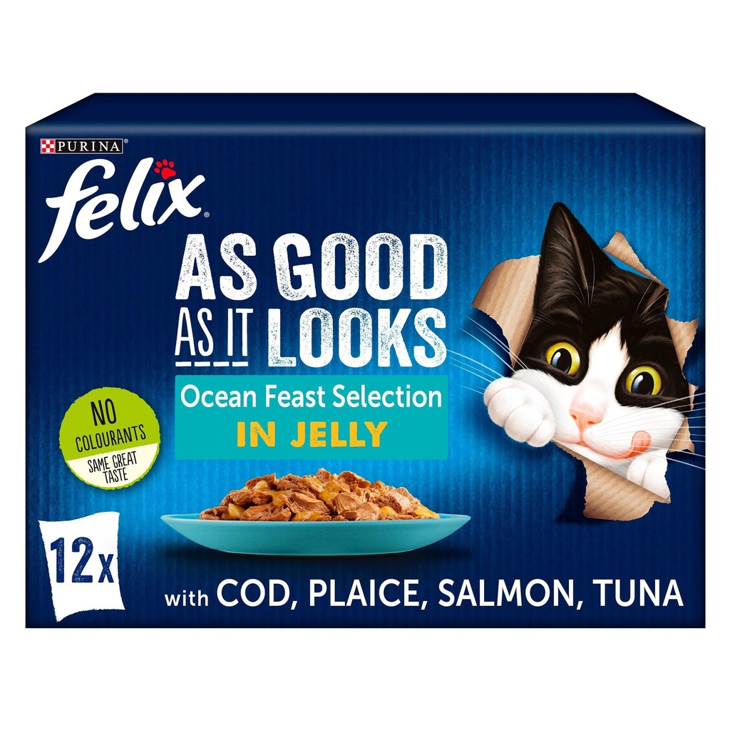 [124793] Felix As Good As It Looks Ocean Feasts in Jelly 12 x 100g