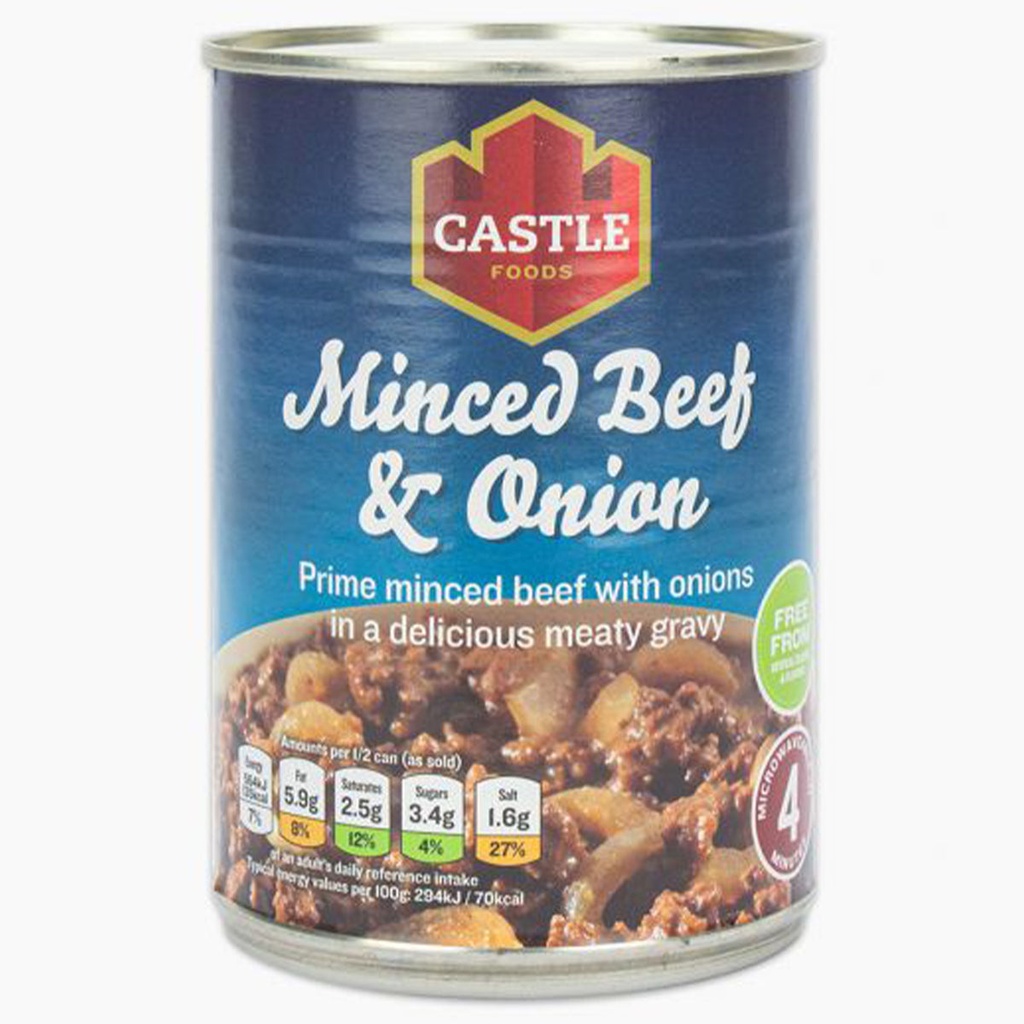 [03CASM01] Castle Foods Minced Beef & Onion 385g