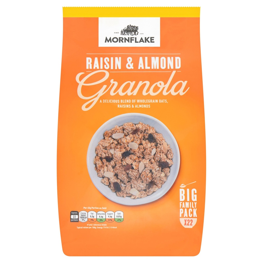 [101289] Mornflake Raisin & Almond Granola Big Family Pack 1kg