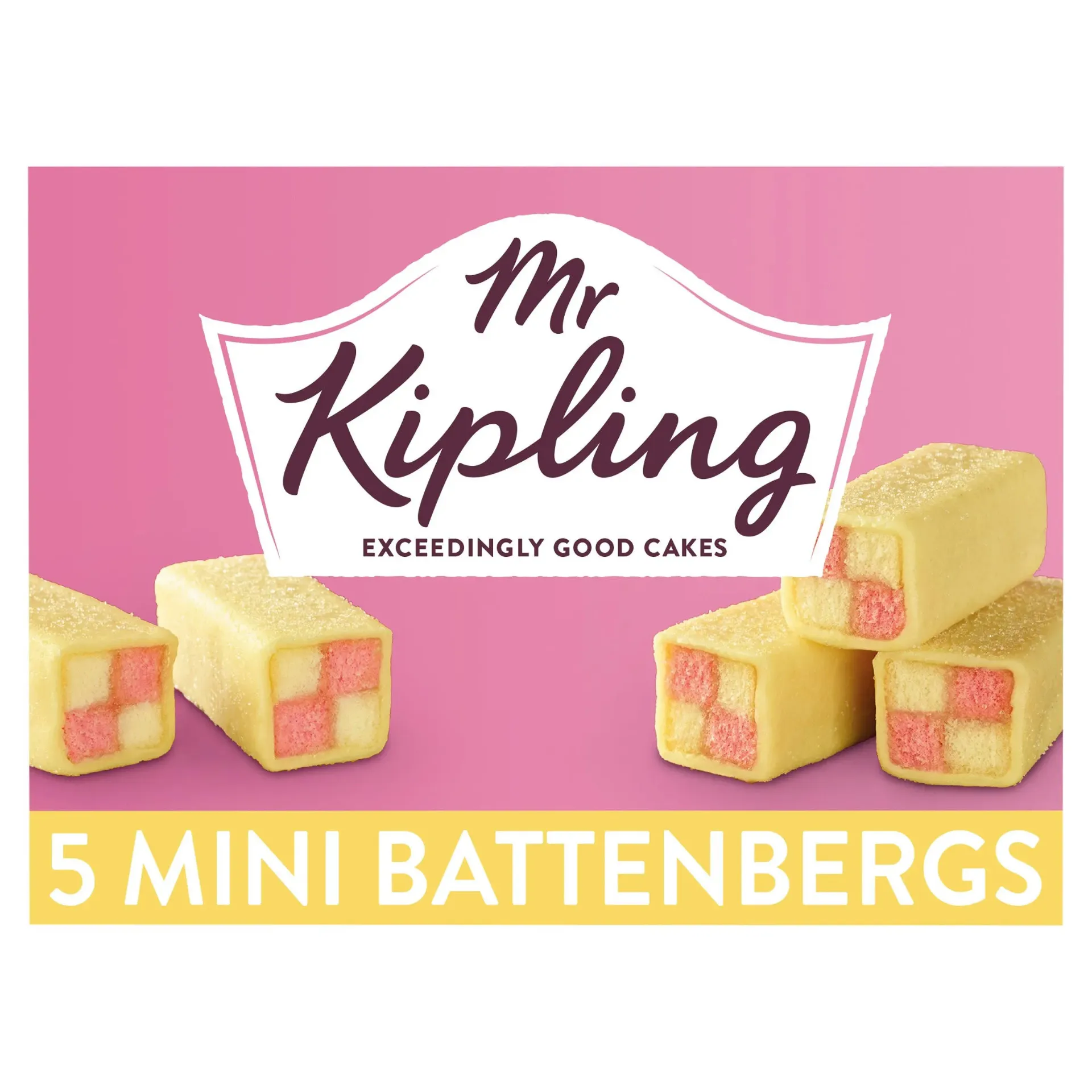 Mr Kipling Mini Battenberg Cakes 5 Pack