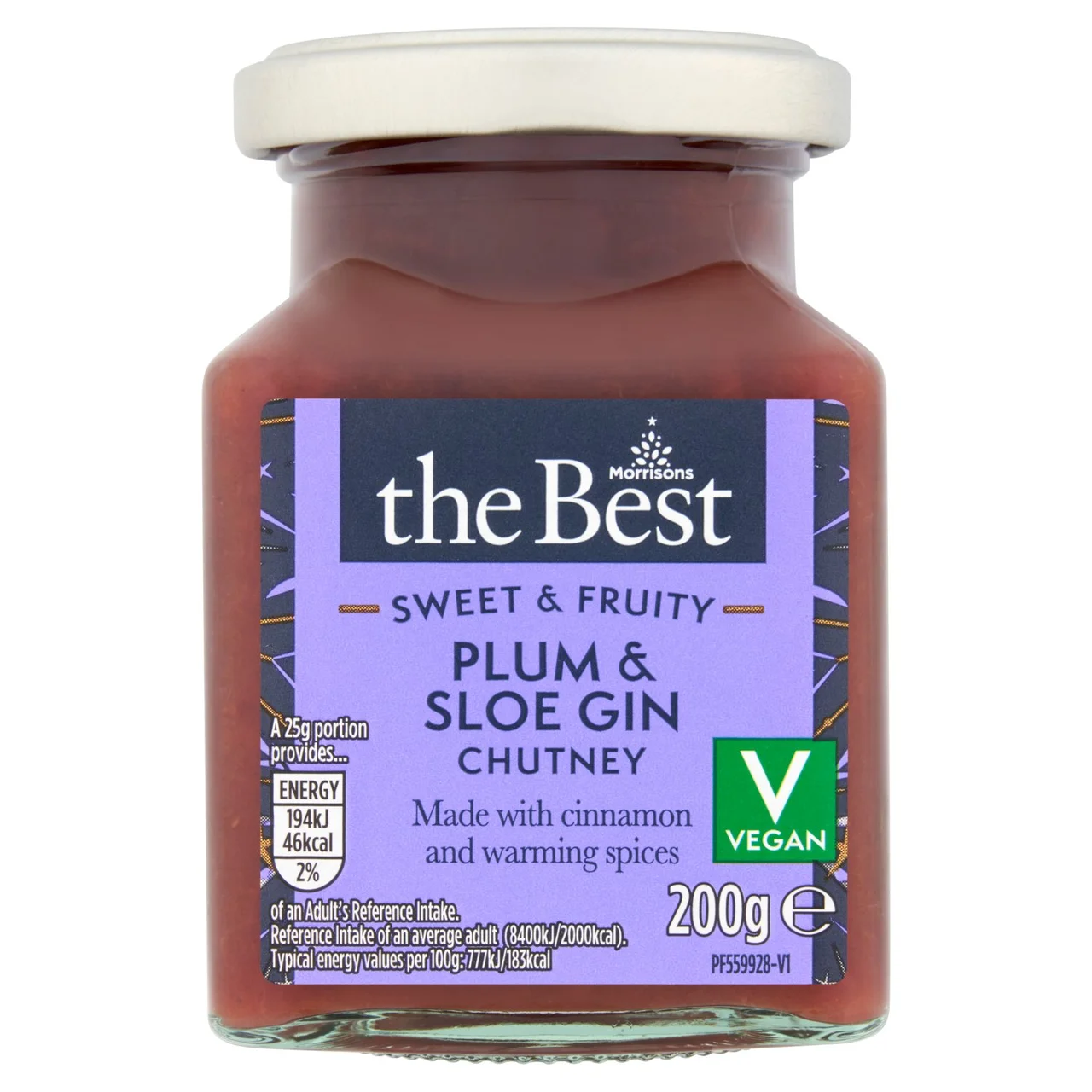 [112711000] Morrisons The Best Cherry Plum & Sloe Gin Chutney 200g