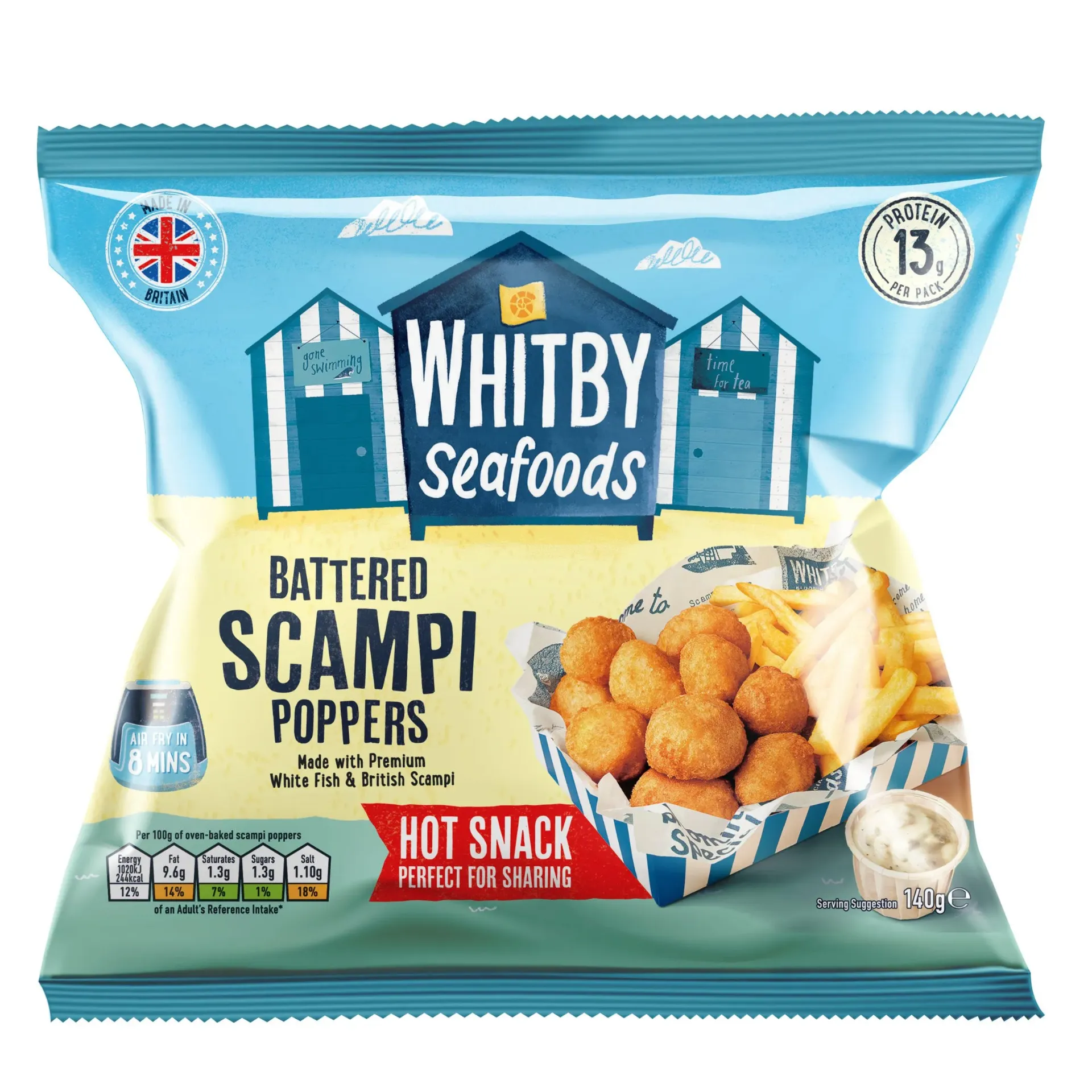 [106862] Whitby Seafoods Battered Scampi Poppers 140g