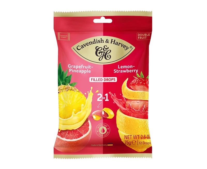 Cavendish & Harvey Grapefruit Pineapple & Lemon Strawberry 75g
