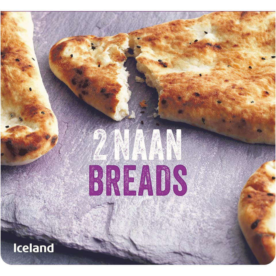 [63377] Iceland 2 Naan Breads 220g