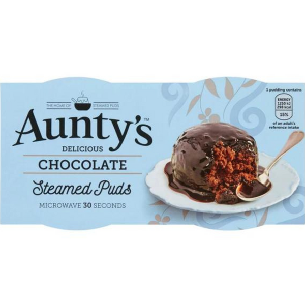 [03AUNC02] Auntys Chocolate Steamed Puddings Pots 2x95g