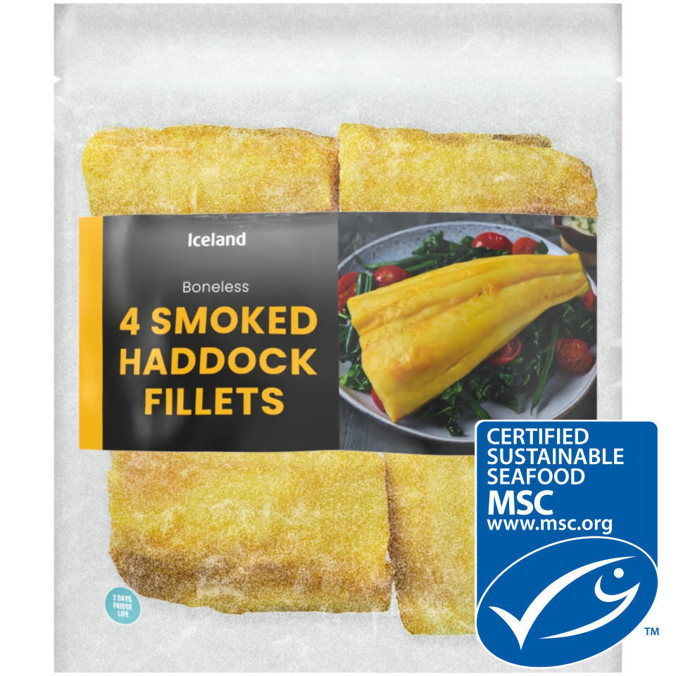 [49748 DNR] Iceland 4 Smoked Haddock Fillets 500g