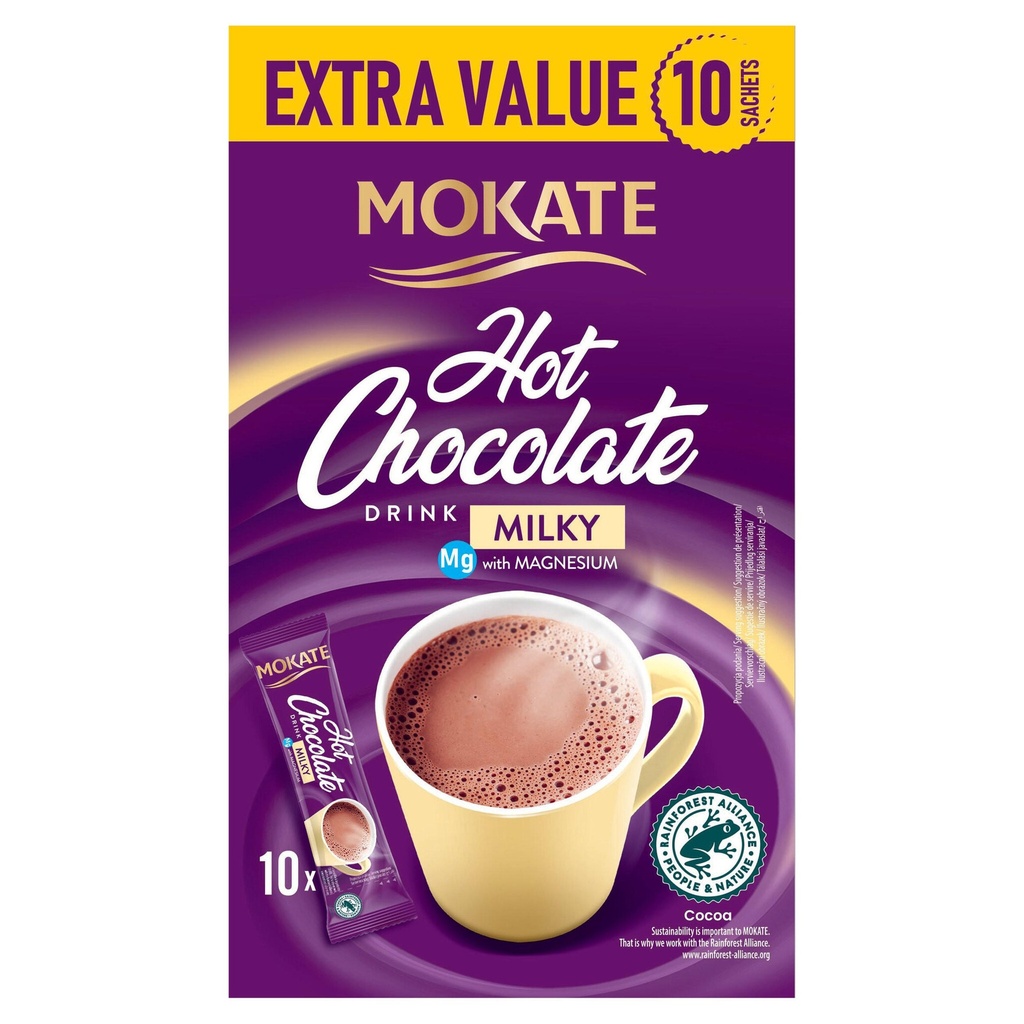 [100494] Mokate Hot Chocolate with Magnesium 10 Sachets