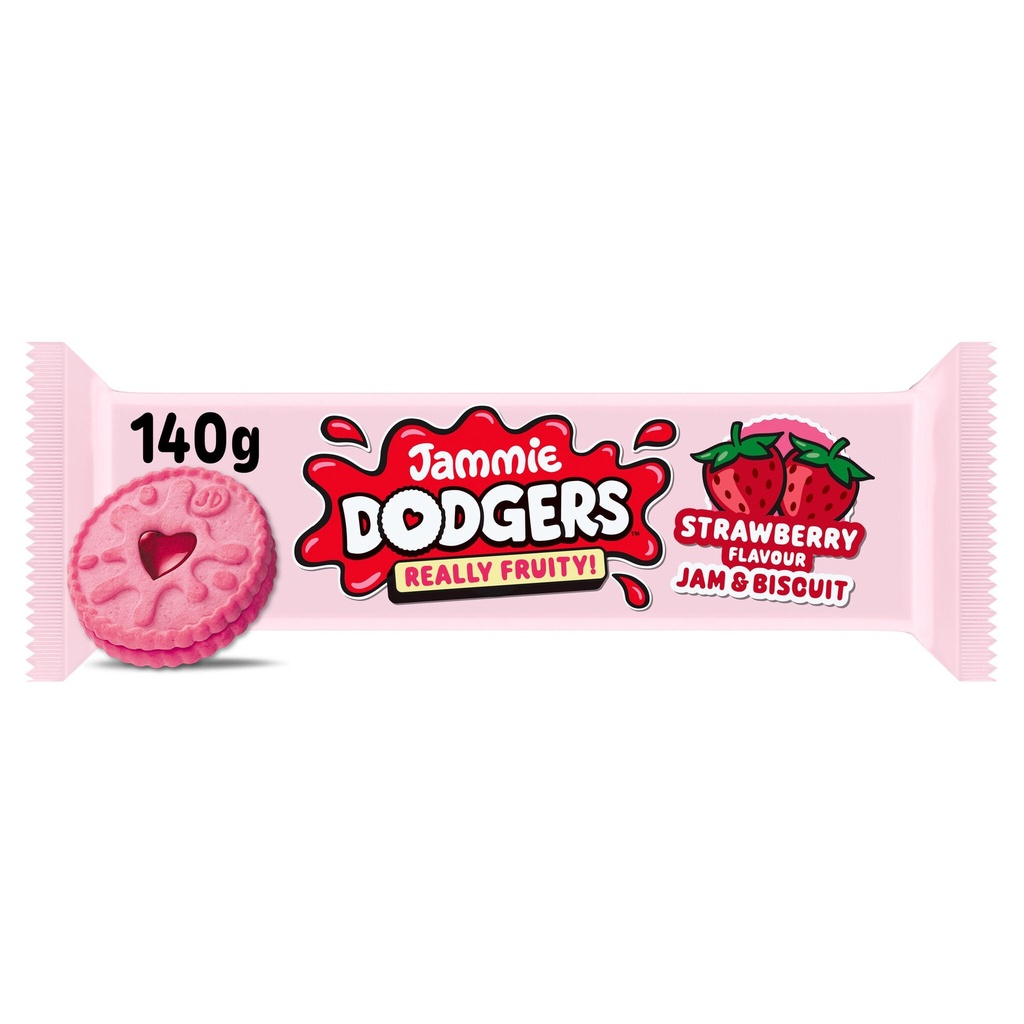 [102265] Jammie Dodgers Strawberry Flavour Biscuits 140g