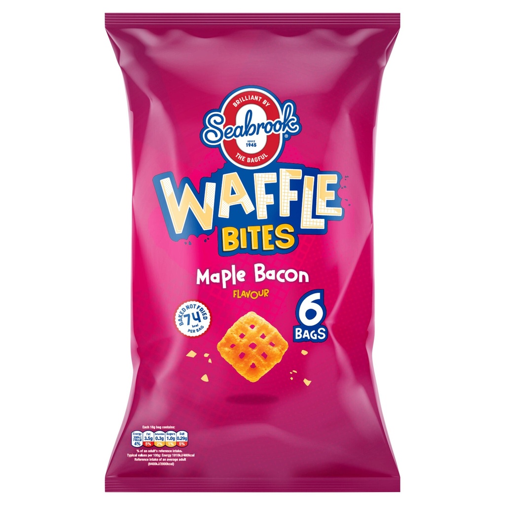 [105048] Seabrook Maple Bacon Waffle Bites 6 x 16g