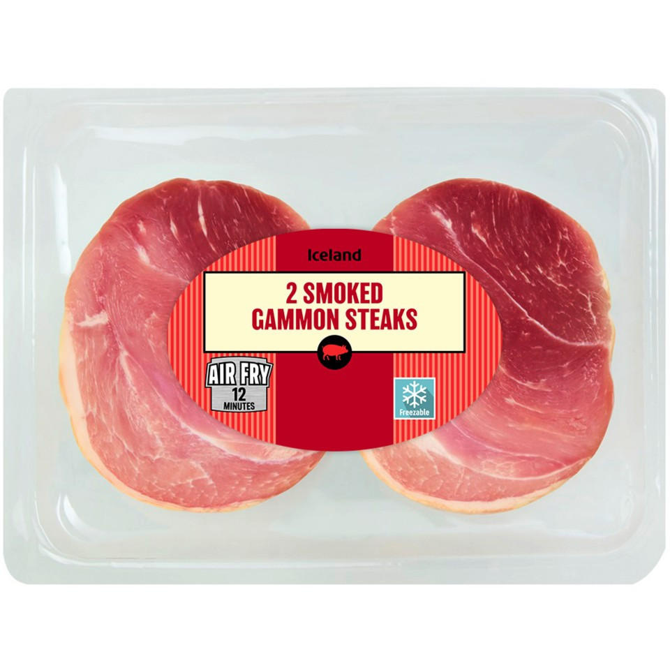 [33899] Iceland 2 Smoked Gammon Steaks 250g