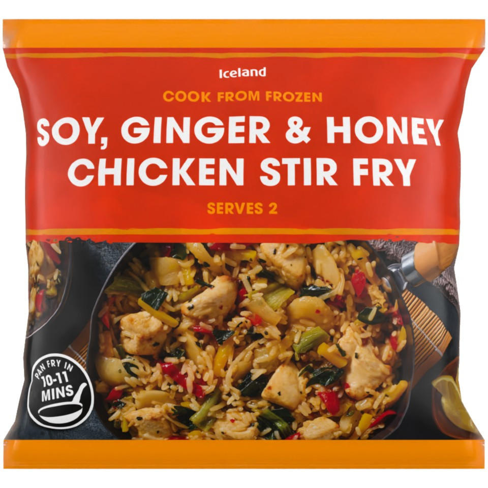 [19556] Iceland Soy, Ginger & Honey Chicken Stir Fry 750g