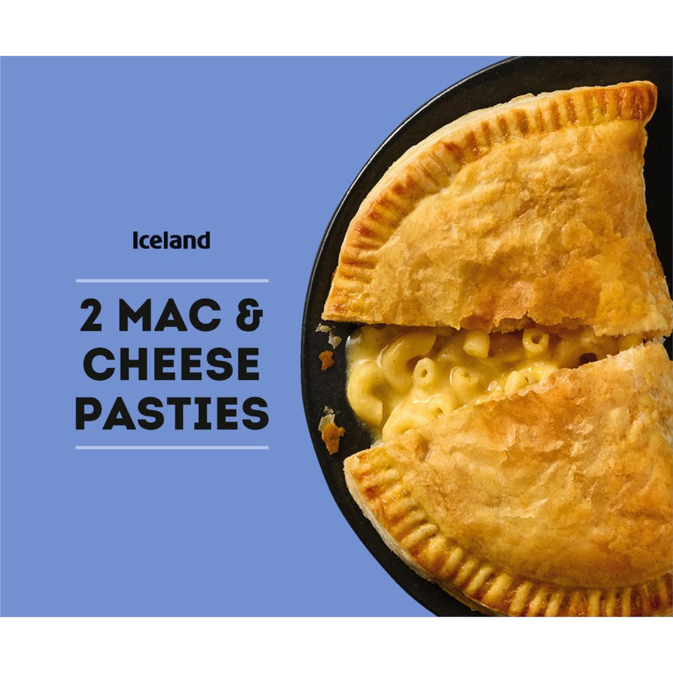 [31496] Iceland 2 Mac & Cheese Pasties 300g