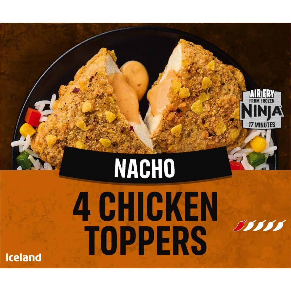 [40245] Iceland Nacho 4 Chicken Toppers 400g