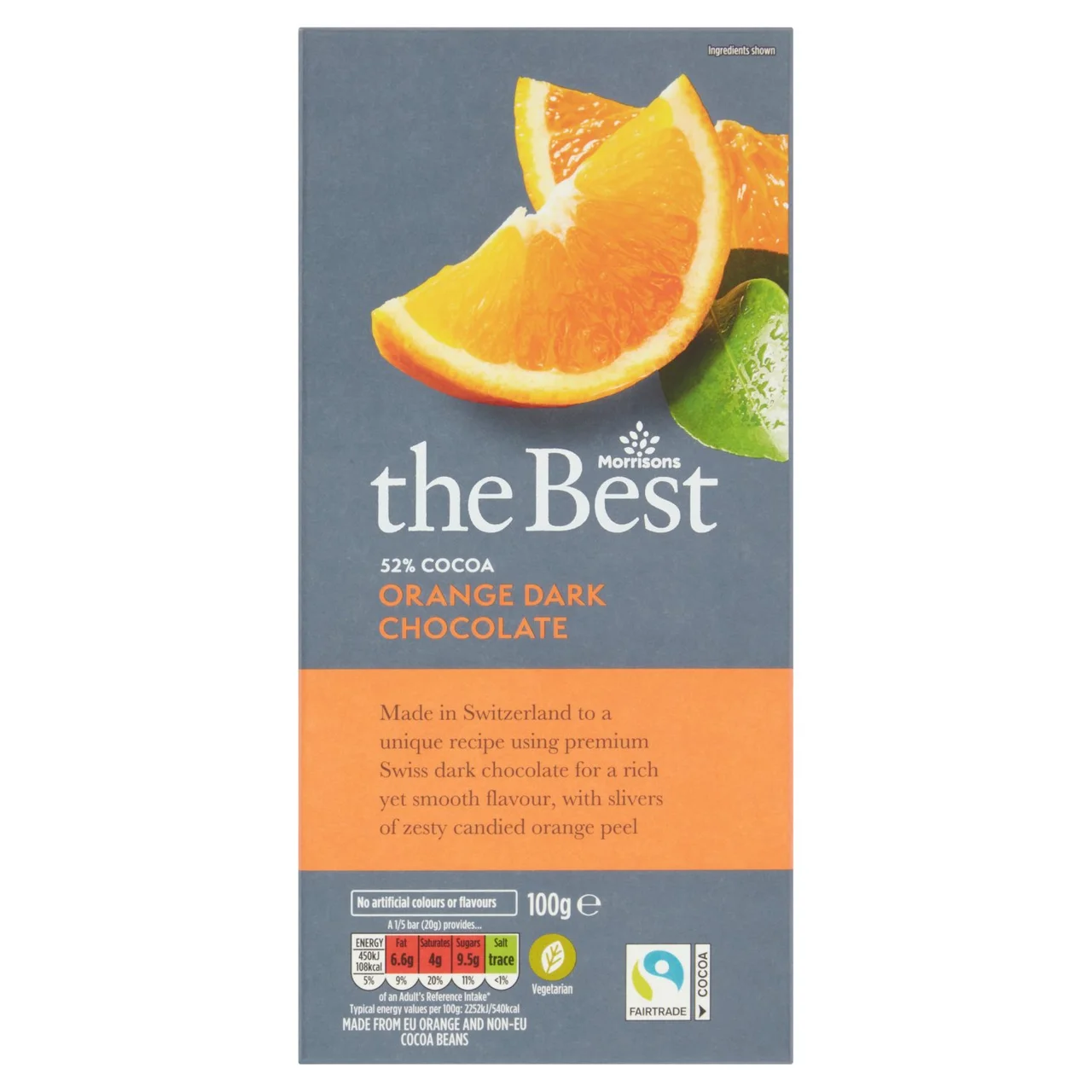 [111130916] Morrisons The Best Orange Dark Chocolate 100g