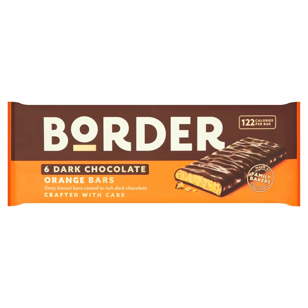 [123456] Border Dark Chocolate Orange Bars x6
