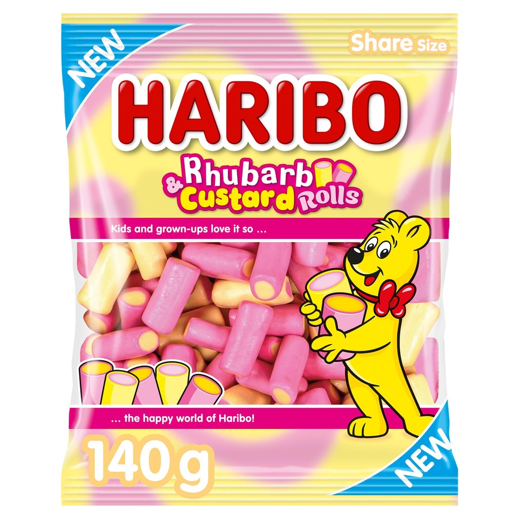 [184918] Haribo Rhubarb & Custard 140g
