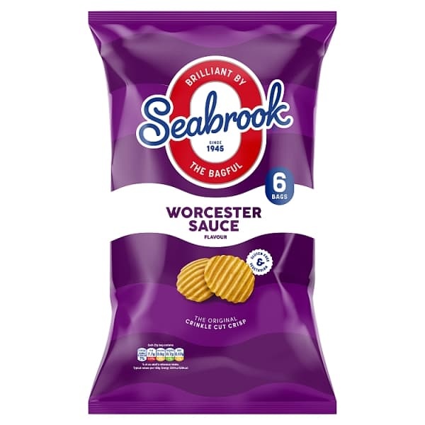 [273761] Seabrook Worcester Sauce Crisps 6x25g