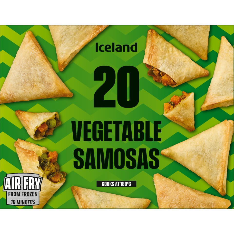 [49983] Iceland 20 Vegetable Samosas 300g