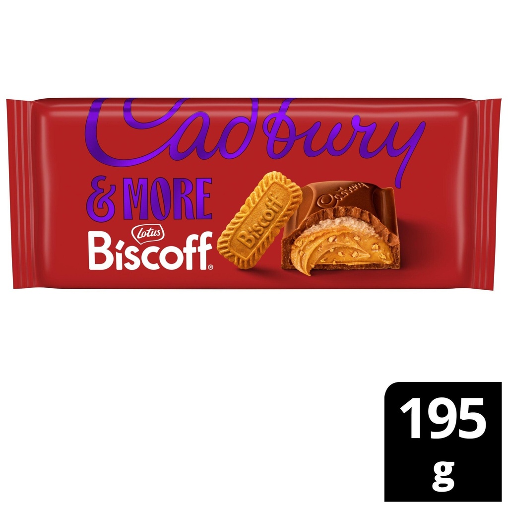 Cadbury Dairy Milk Biscoff Chocolate Bar 195g