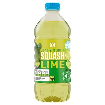 [1067657] Co-op Quad Strength Lime Squash 750ml
