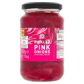 [1046975] Co-op Pickled Pink Onions in Red Wine Vinegar 340g
