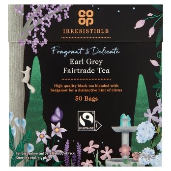 Co-op Irresistible 50 Earl Grey Fairtrade Tea Bags 125g