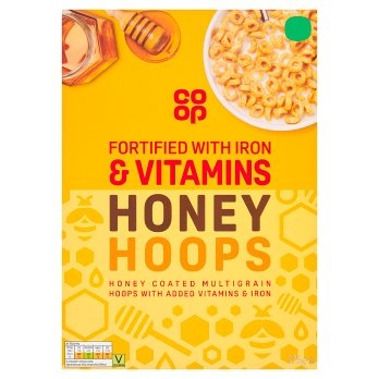 [1043672] Co-op Honey Hoops 375g
