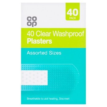 [1082467] Co-op 40 Clear Washproof Plasters