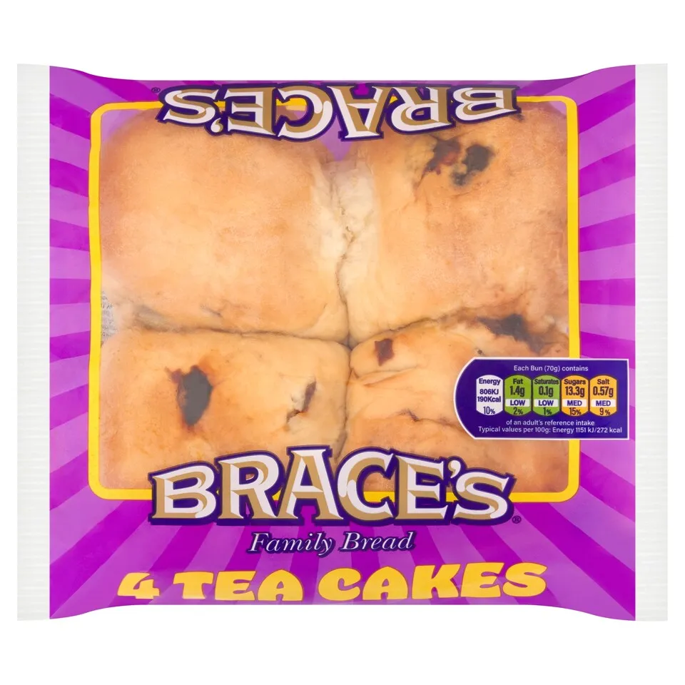 Braces Fruit Tea Cakes 4 Pack