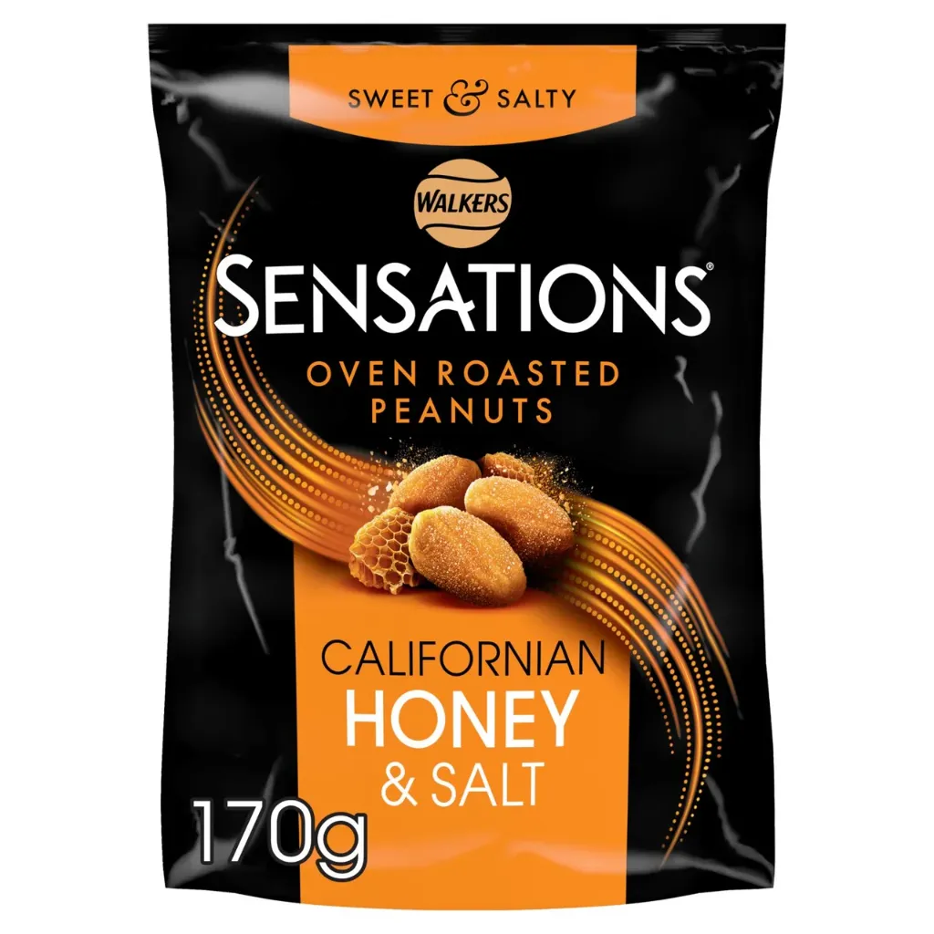 [48979] Walkers Sensations Californian Honey & Salt Roasted Peanuts 170g