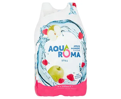 Aquaroma Still Apple & Raspberry Flavoured Water 4 x 500ml
