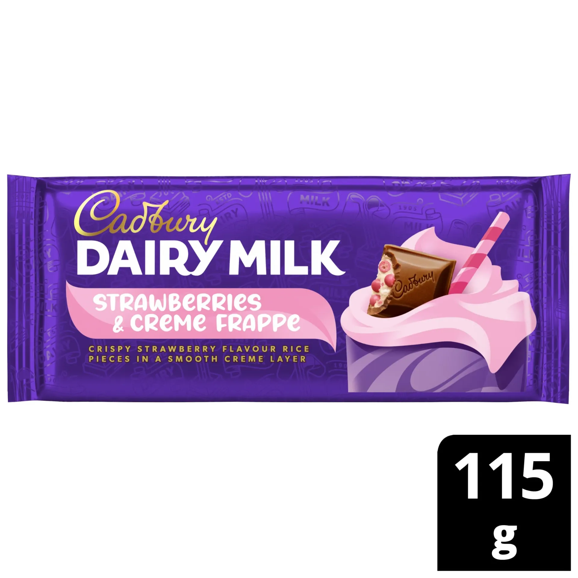 Cadbury Dairy Milk Strawberries & Creme Frappe 115g