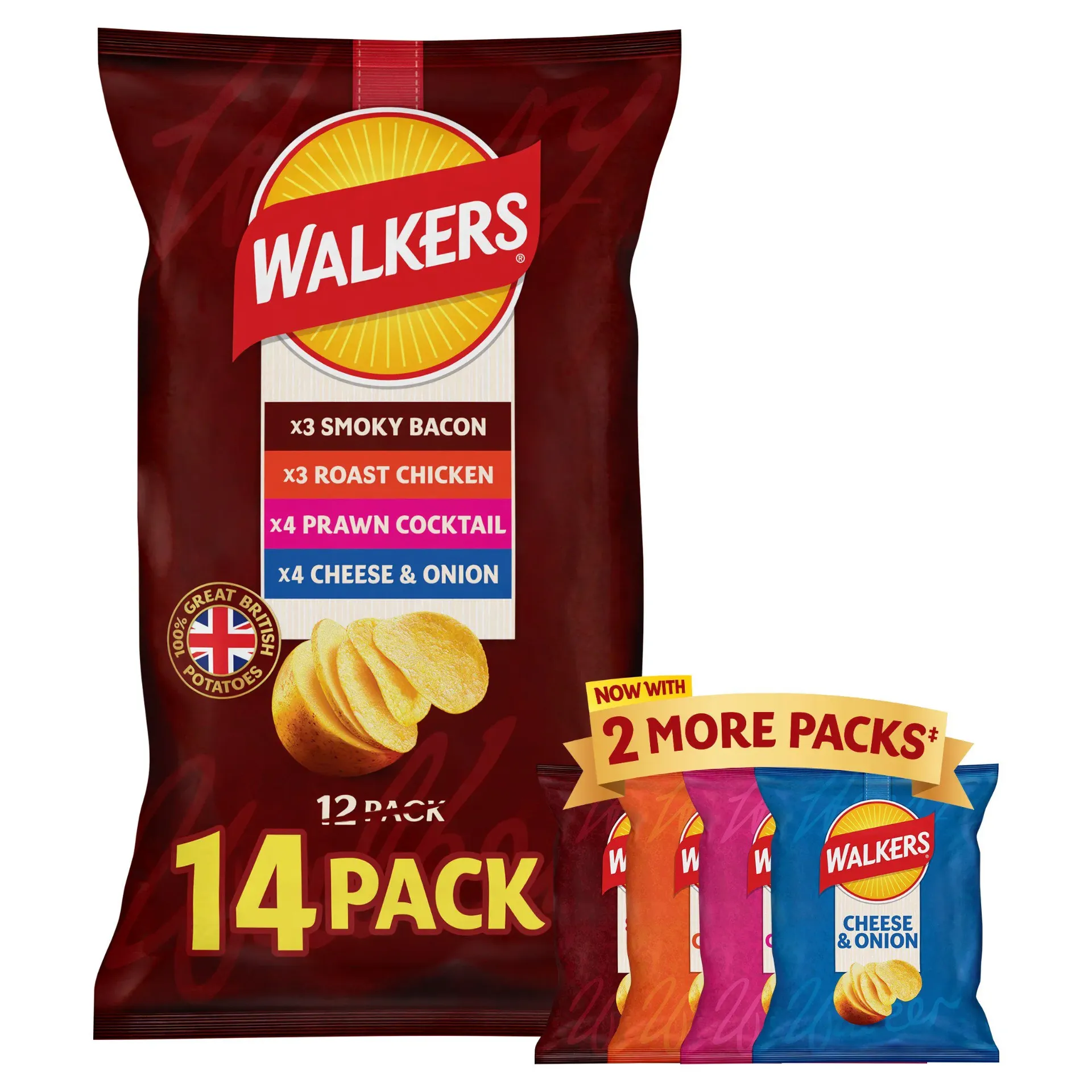 [274032] Walkers Meaty Crisps 14pk